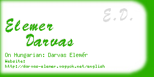 elemer darvas business card