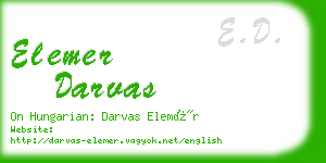 elemer darvas business card